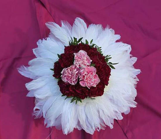 Beispiel: Brautstrauß, Foto: Blumen Hildebrand.