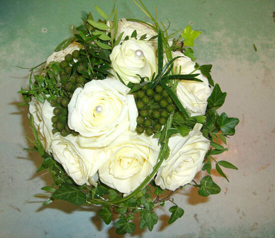 Beispiel: Der Strauß für Ihre Hochzeit, Foto: Blumen G. Bechstein.