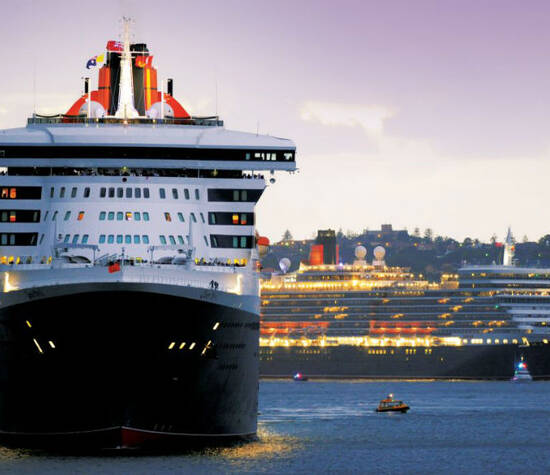 Beispiel: Kreuzfahrtschiffe, Foto: Cunard Line.