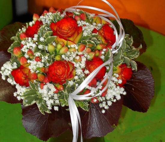 Beispiel: Brautstrauß, Foto: Tanja´s Blumenstube.