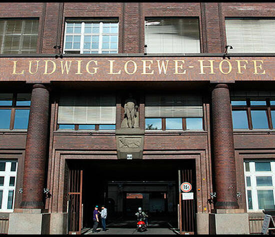 Beispiel: Ludwig Loewe Höfe, Foto: Loewe Saal. 
