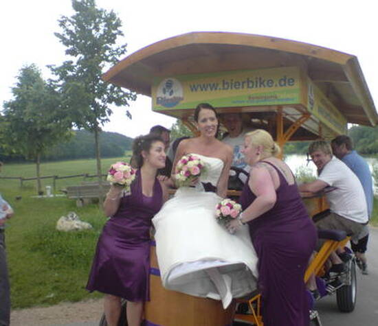 Beispiel: Hochzeit mit Spaß, Foto: BierBike Regensburg.