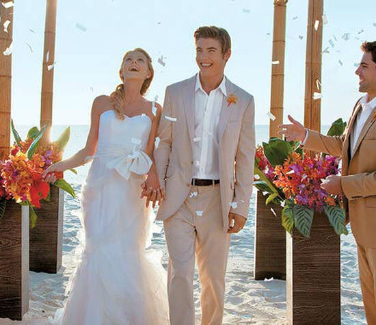Beispiel: Hochzeit, Foto: Sandals Resorts International.