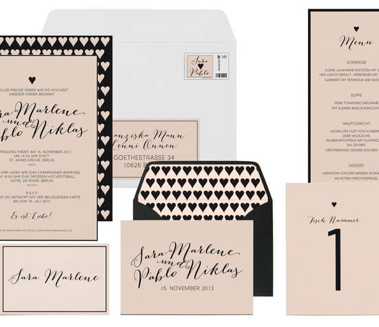 Hochzeitskarten Ready-to-Order Kollektion "Heartbeat", Foto: Paper & Soul.