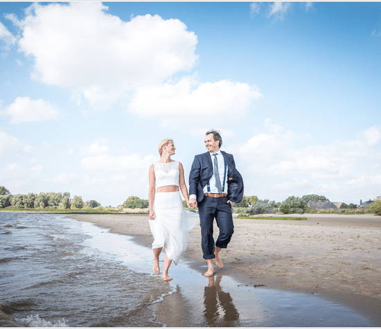 Strandfotoshooting after wedding an der Nordsee