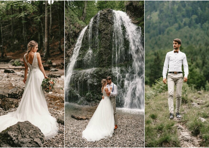 After-Wedding-Shoot in der Natur mit dem Zweitplatzierten des BeWoden Styleshoot Contest Alex Mayer