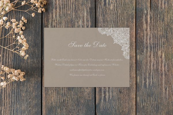 Hochzeitspapeterie Save the Date Alma Happy