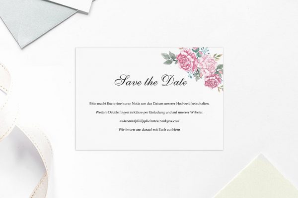 Hochzeitspapeterie Save the Date Livia Fire