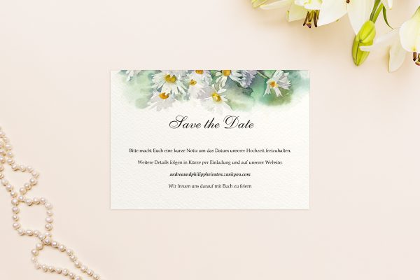 Hochzeitspapeterie Save the Date Maria Paradise