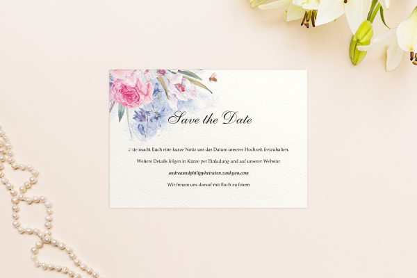 Hochzeitspapeterie Save the Date Maria Happy