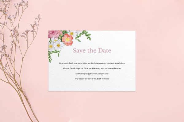 Hochzeitspapeterie Save the Date Cecile Happy