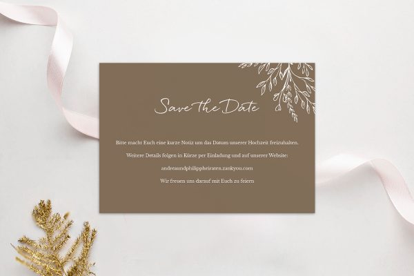 Hochzeitspapeterie Save the Date Giselle Kiss I