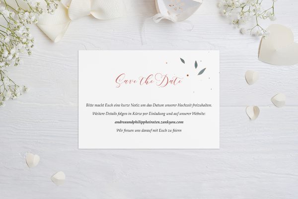 Hochzeitspapeterie Save the Date Amelia Happy