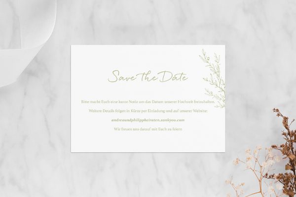 Hochzeitspapeterie Save the Date Patricia Love