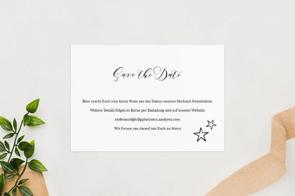 Hochzeitspapeterie Save the Date Lina Star