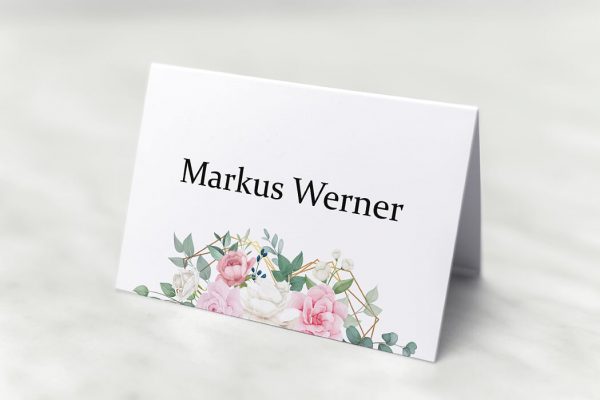 Hochzeitspapeterie Tischkarte Marta Star
