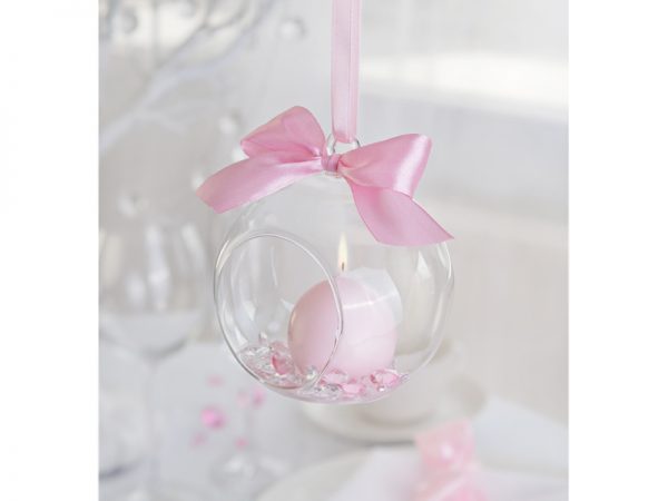 Babyshower Glaskugeln - Kerzenständer