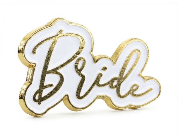 Dekoration Junggesellinnenabschied Braut" Brautparty-Brosche: Farbe Weiß und Gold