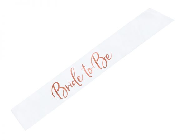 Accessoires Junggesellenabschied Bridal Band Weiß und Rose Gold Letters Bridal Dusche: "Bride To Be".