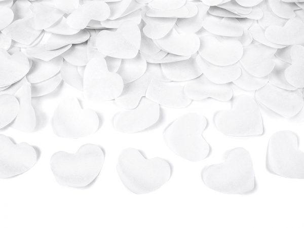 Konfettikanone Konfettikanone für Hochzeiten: Weiße Herzen