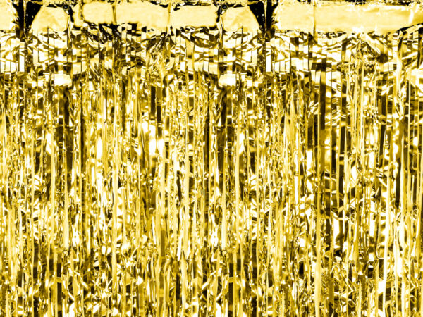 Dekoration Goldener Partyvorhang