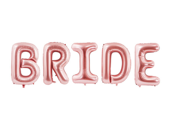 Dekoration Junggesellinnenabschied Folie Hochzeit Globen "Braut": Rose Gold Farbe