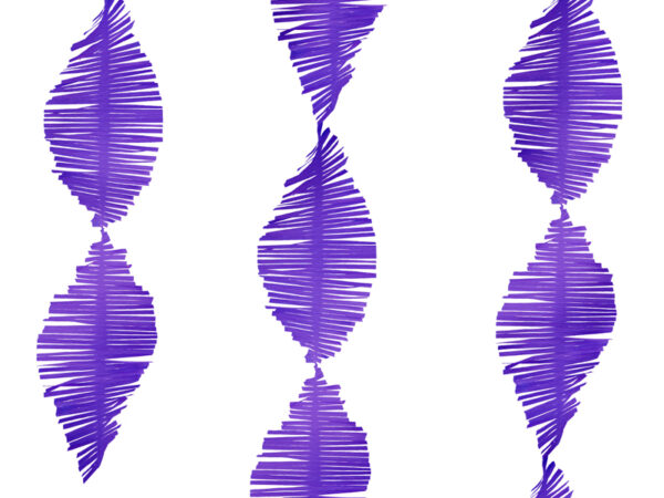 Dekoration Krepppapierstreifen Kranz in Violett Farbe: 3 Meter