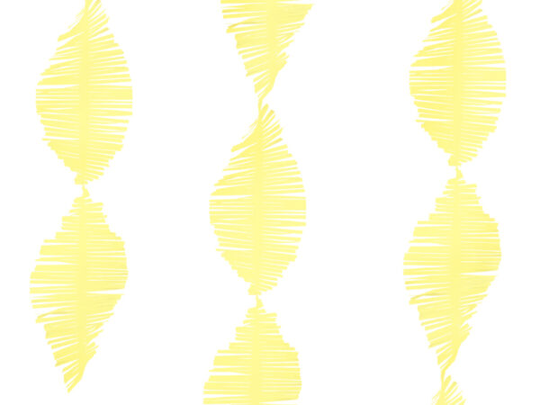 Dekoration Kranz aus gelben Krepppapierstreifen: 3 Meter