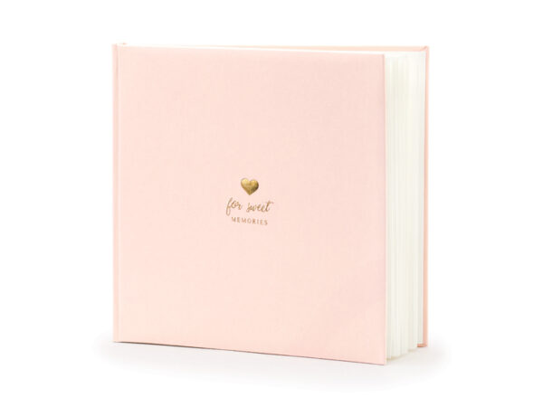 Dekoration Unterschriftenbuch "Für süße Erinnerungen" Farbe Rosa und Gold