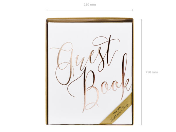 Dekoration Weiß und Golden Pink Lettering "Guest Book" Signierbuch