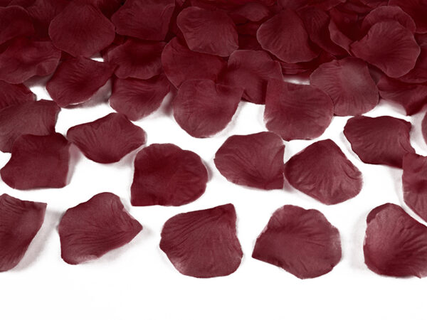 Dekoration Intensiv rote Stoffblütenblätter: 100 Stück.