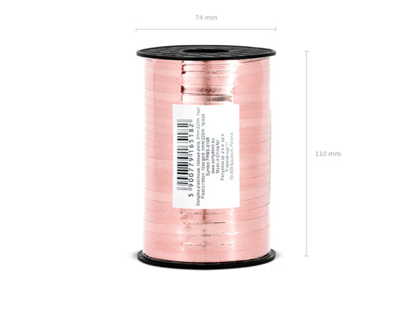 Dekoration Junggesellinnenabschied Kunststoff-Partyband Farbe Rose Gold: Breite 5 mm und Länge 225 m