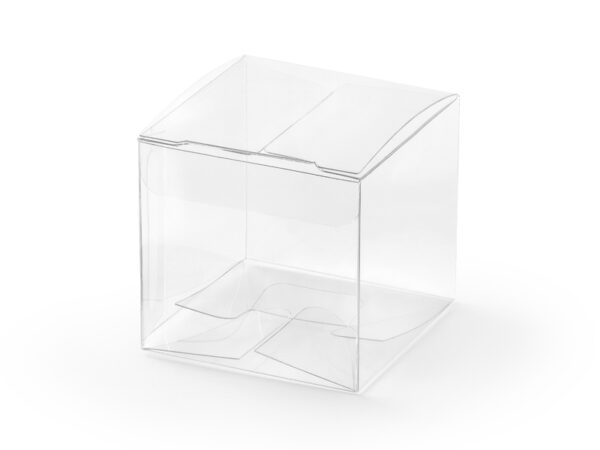 Boxen und Taschen Transparente quadratische Kunststoffbox: 10 Stück