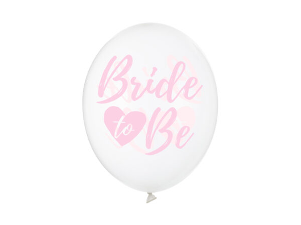 Junggesellinnenabschied Deko Bride to Be" Transparente Hochzeitsluftballons für Brautduschen Pink: 50 Stk.