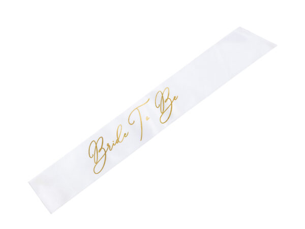 Accessoires Junggesellenabschied Bridal Band Weiße Farbe und Gold Letters Bridal Dusche: "Bride To Be" Fein