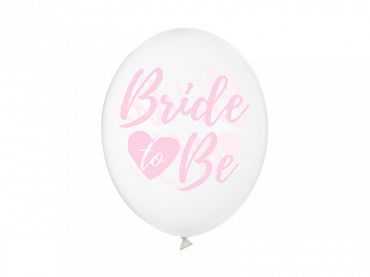 Junggesellinnenabschied Deko Bride to Be" Transparente Hochzeitsluftballons für Brautduschen Pink: 50 Stk.
