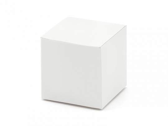 Beutel und Kästchen Weißer quadratischer Karton: 10 Stück.