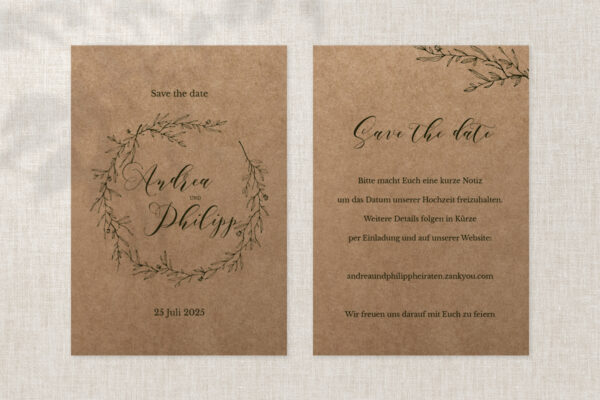 Hochzeitspapeterie Save the Date Angelina Star